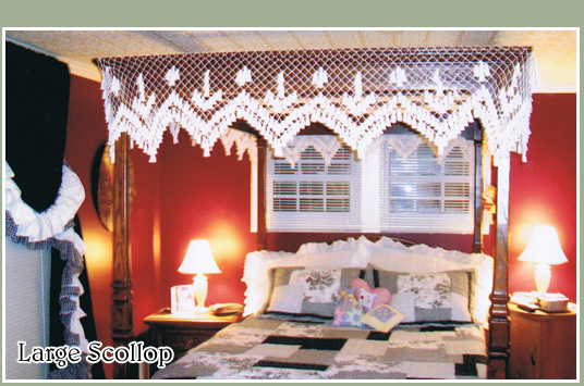 Canopy Details about   Hand Tied Bedding Co Double Diamond Design Fishnet Canopy Top 